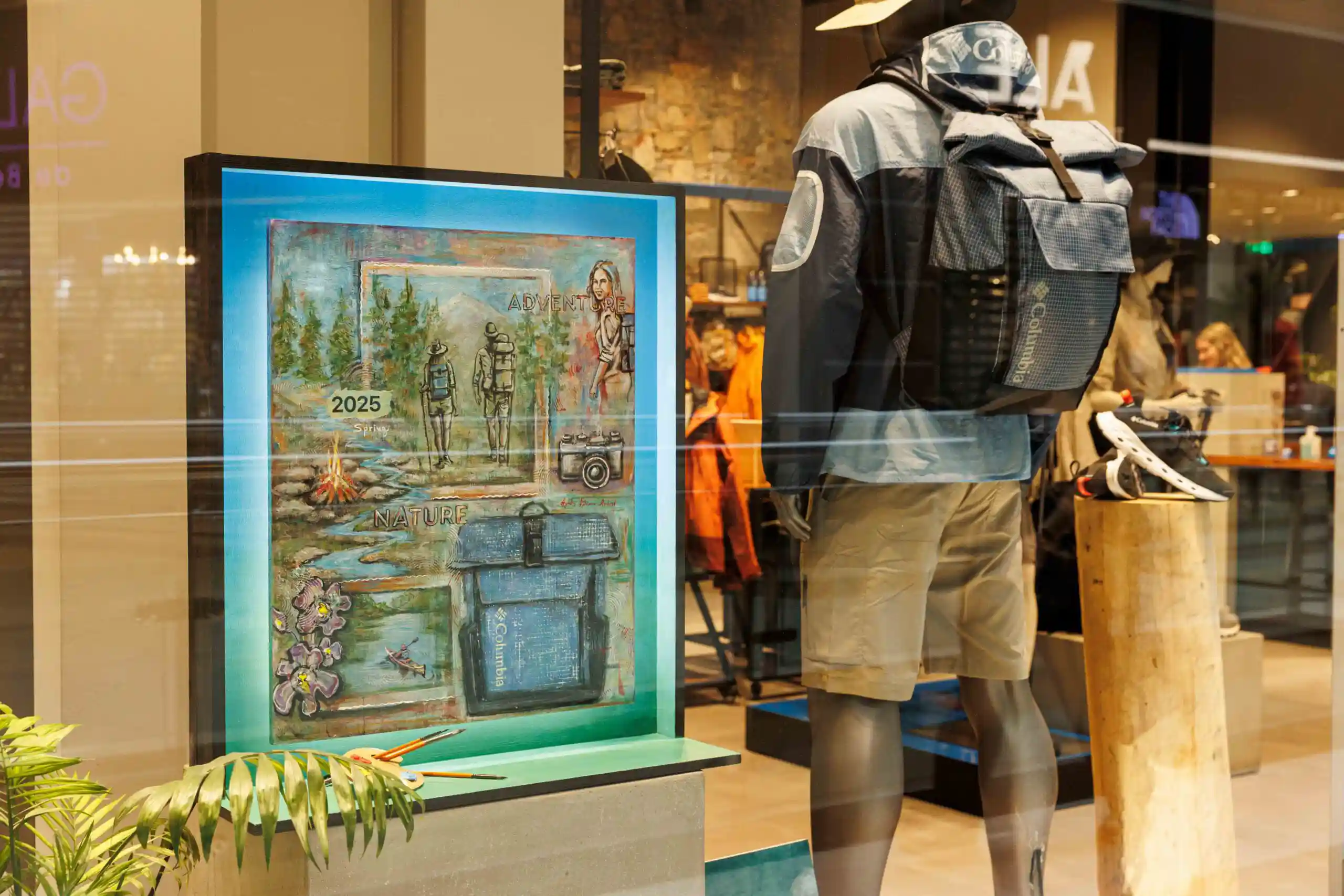 Artist: Agathi Florou Τίτλος έργου: Strolling in nature. Campaign: Outdoor Art, where inspiration breathes